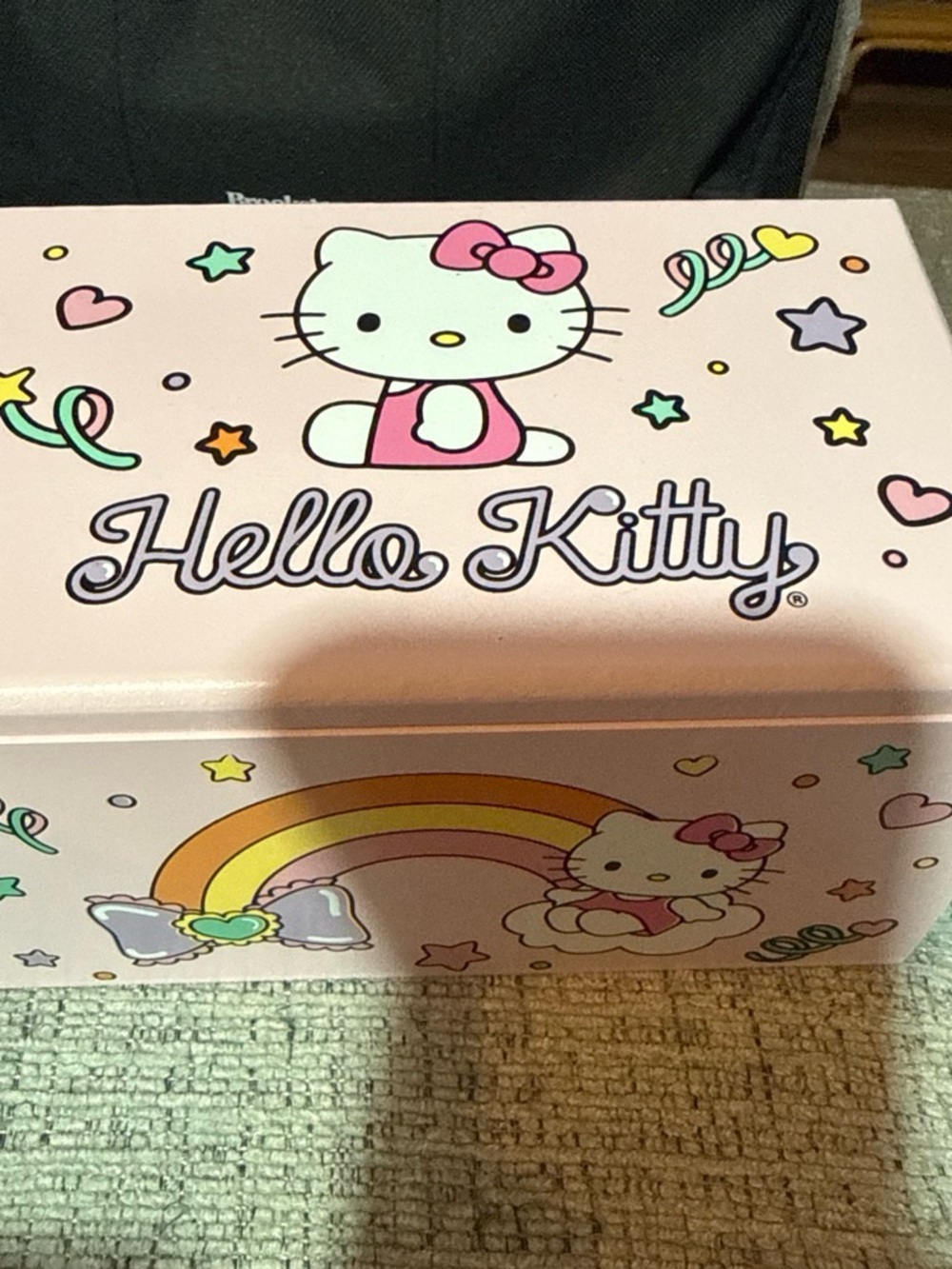 NWT Sanrio Hello Kitty Pink Rainbow Storage jewelry box